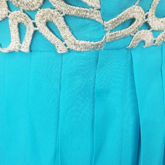 LILLY PULITZER SEA BLUE JILLIE CHIFFON STRAPLESS DRESS Woman's SIZE 10 - Picture 5 of 15